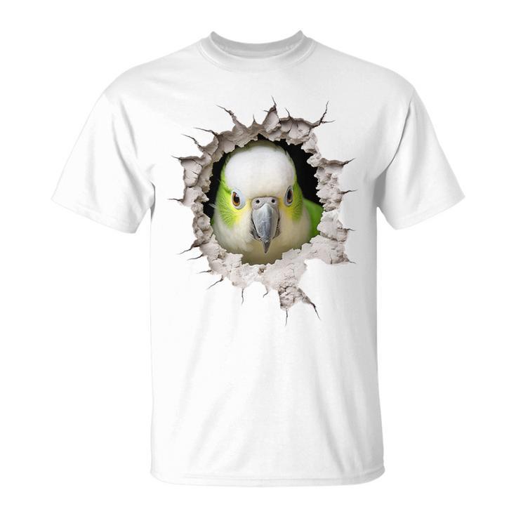 オウム アニマルプリント 動物園 図面 アートワーク 顔 オウム Tシャツ