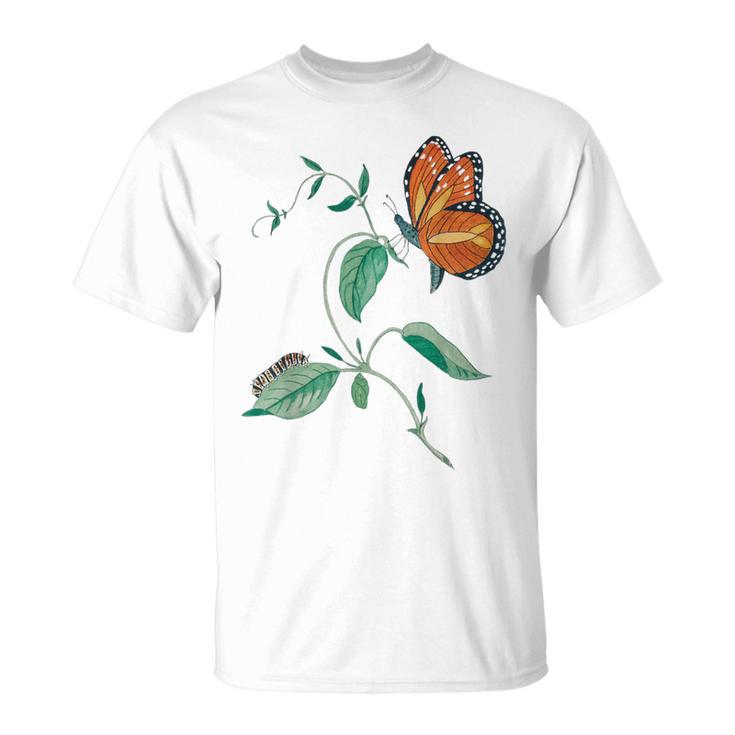 オオカバマダラ変態サイクル Tシャツ