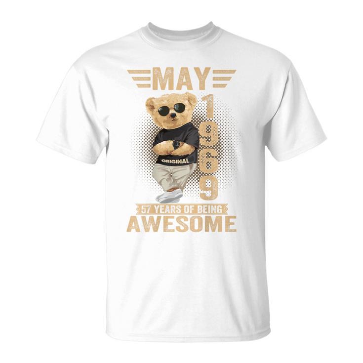 オンバック 5月57日 誕生日 男性 女性 1969年 テディベア Tシャツ