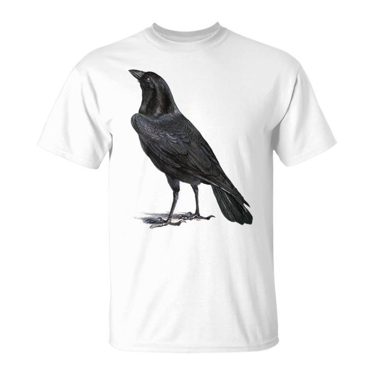 カラス ヴィンテージ イラスト カラス Tシャツ