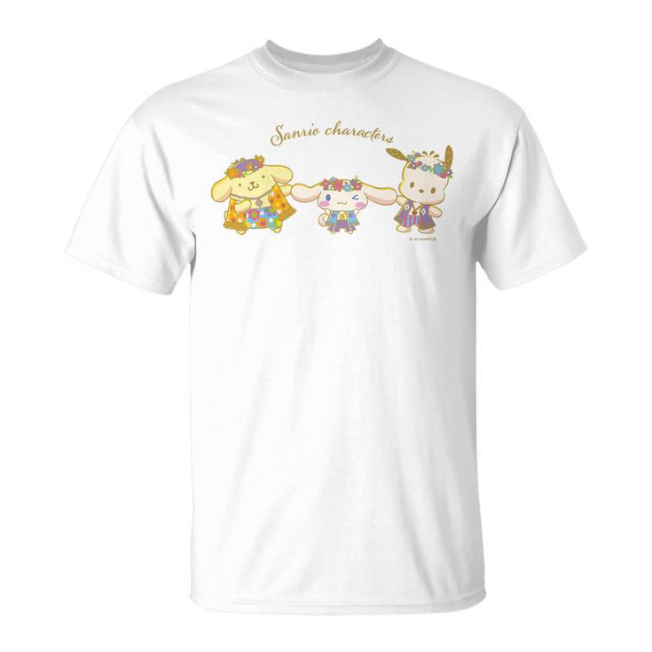 キッズ ポムポムプリン ポチャッコ シナモロール ポーズ Tシャツ
