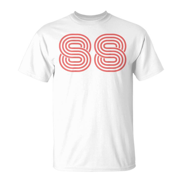 クールなレトロなレタリングジャージ、背番号88 1988 Born Tシャツ