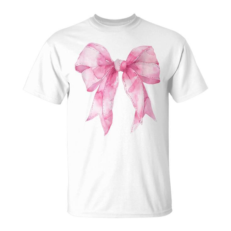 コケット ピンク リボン カワイイ Tシャツ