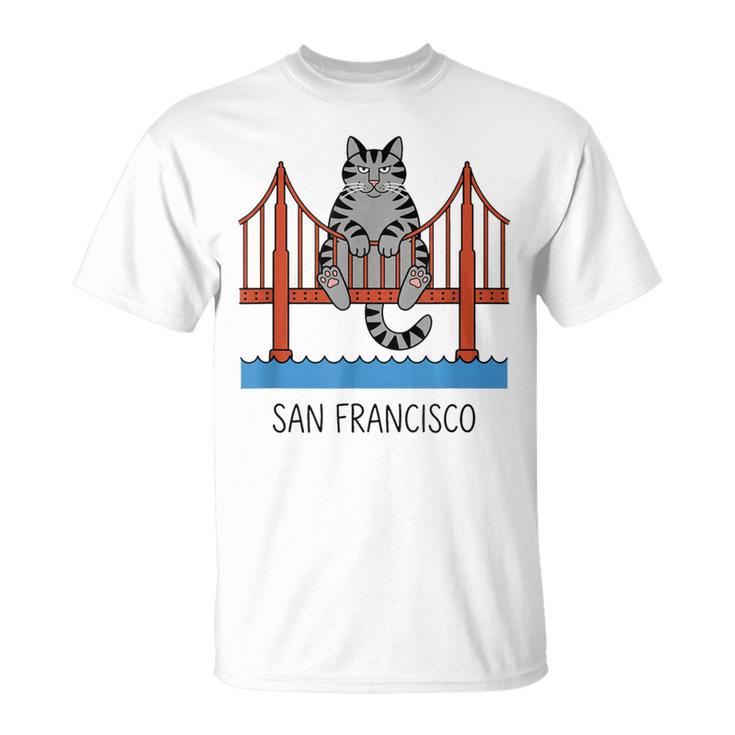 サンフランシスコ キャット ゴールデンゲートブリッジ 本 恋人 Tシャツ