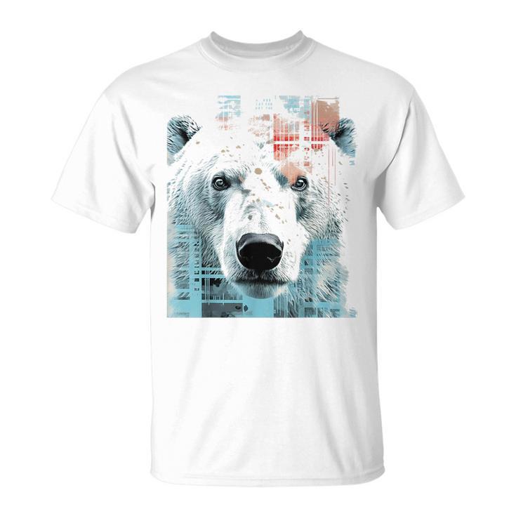 シロクマ 動物 グラフィック 描画 シロクマ Tシャツ