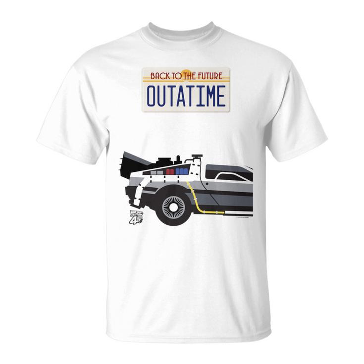 バック・トゥ・ザ・フューチャー Outatime ナンバープレート 長袖tシャツ Tシャツ