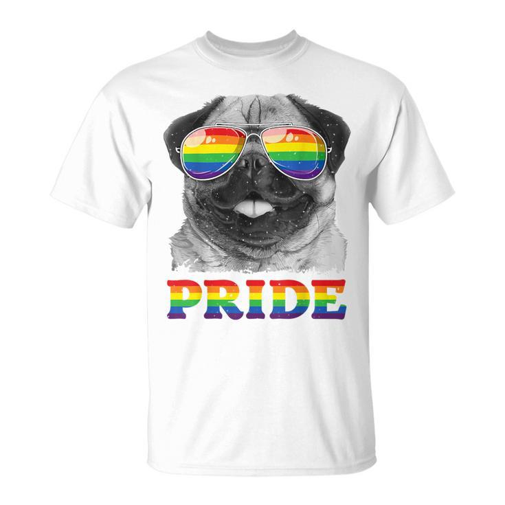 パグ ゲイプライド Lgbt レインボーフラッグ サングラス Lgbtq ギフト 犬 Tシャツ
