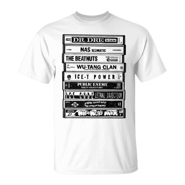 ヒップホップアーティストカセットtシャツ オールドスクールラップtシャツ Tシャツ