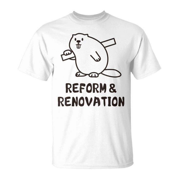ビーバー リフォーム リノベーション 職人 大工 建築 木工 メンズ レディース キッズ かわいい Tシャツ