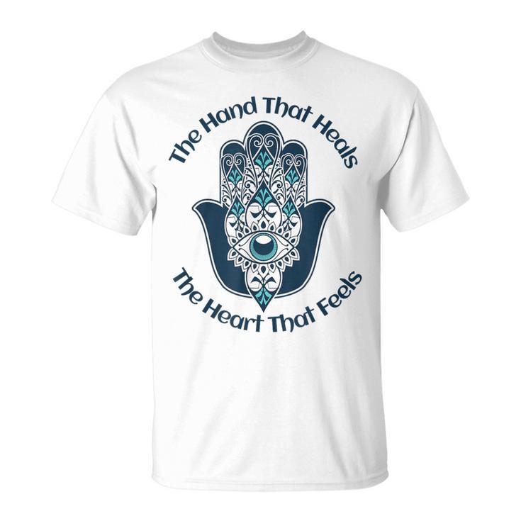 ファティマの手を感じる心を癒す手 Tシャツ