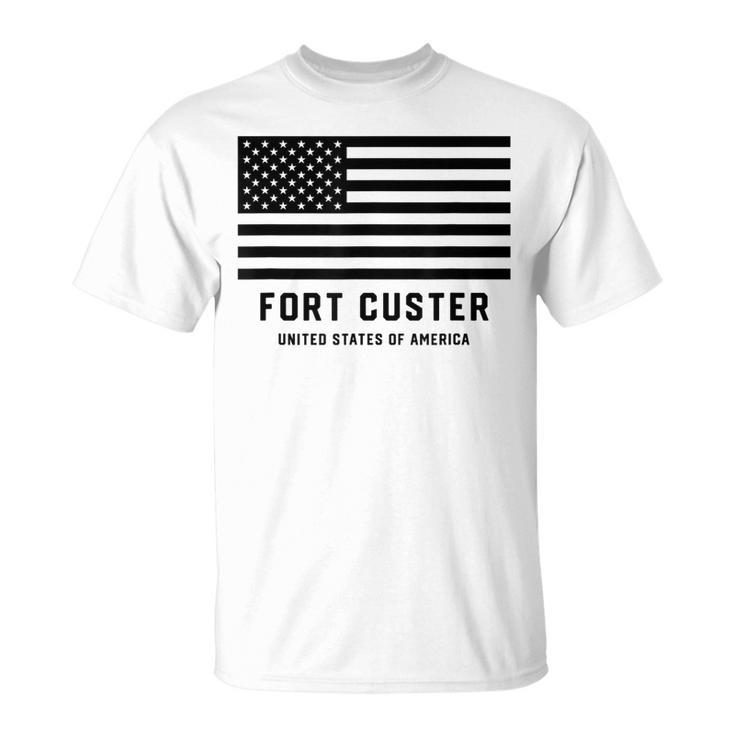 フォートカスター ミシガン州 アメリカ軍 アメリカ国旗 軍隊 Tシャツ