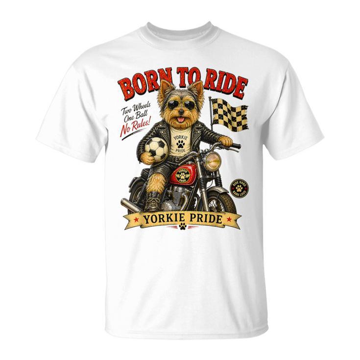 ヨーキー ライド バイク 遊び フットボール サッカー Digor Tシャツ
