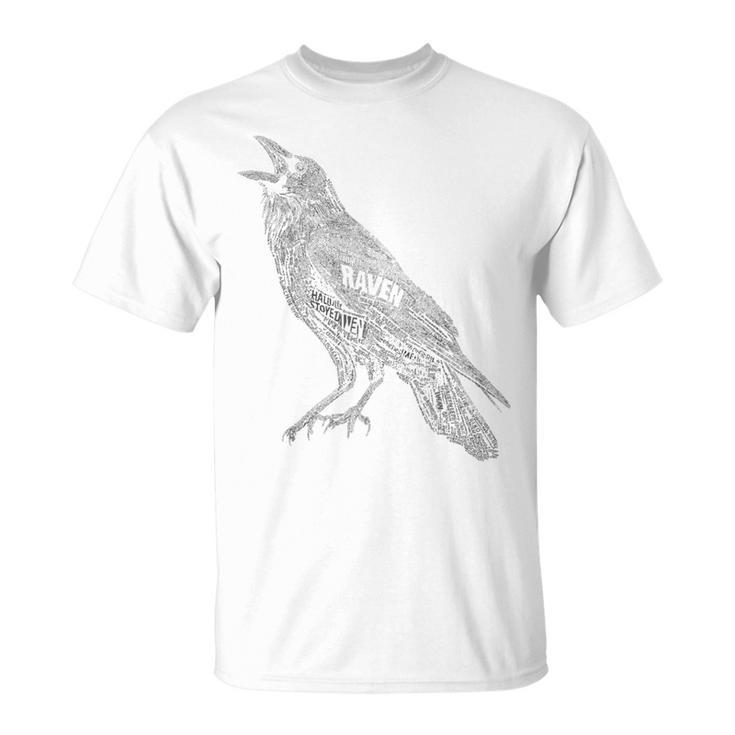レイヴン カラス 動物愛好家 鳥 モチーフアート Tシャツ