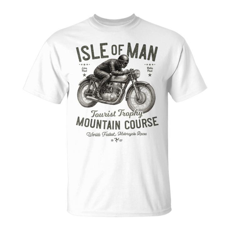 レトロ マン島 Tt レース ヴィンテージ レーシング バイクレース Tシャツ