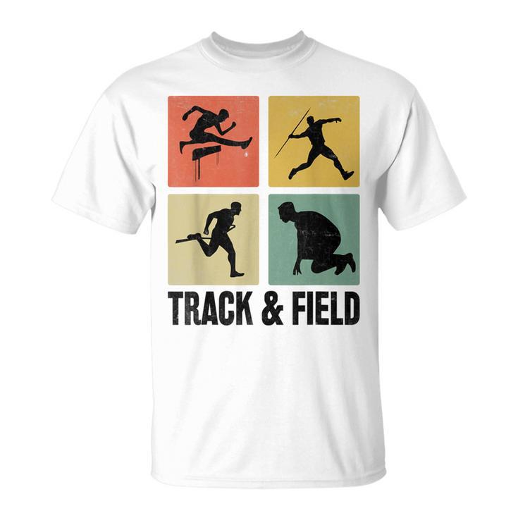 レトロな陸上競技選手。 Tシャツ