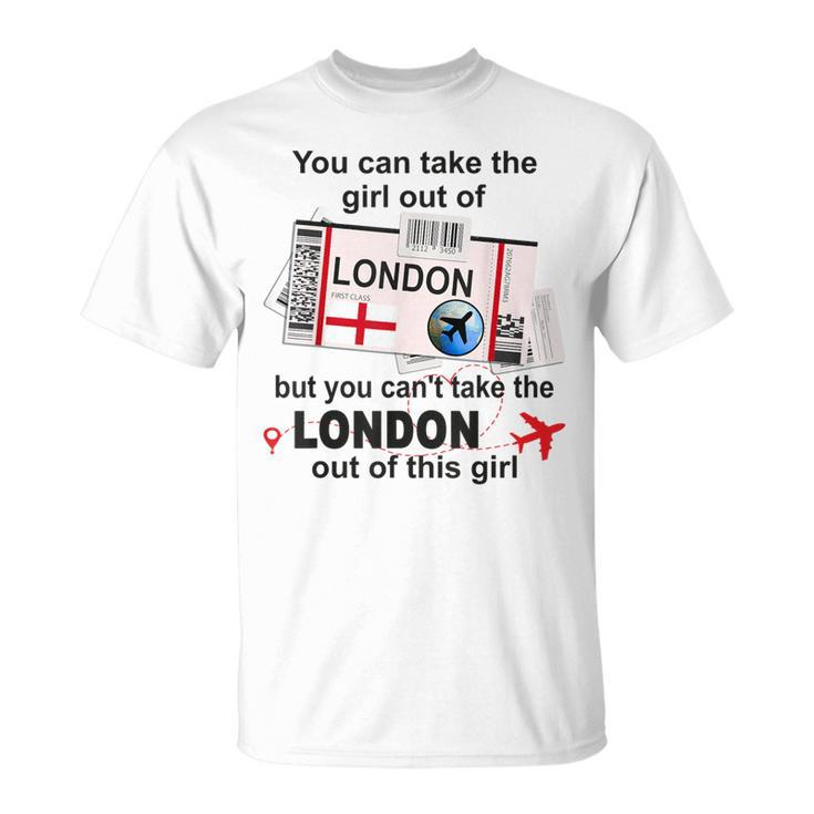 ロンドンガール ロンドン搭乗券 ロンドン Tシャツ