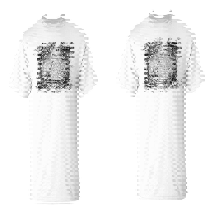 ヴィンテージ イルミナティ オールシーイング アイ ダラー フリーメイソン Tシャツ