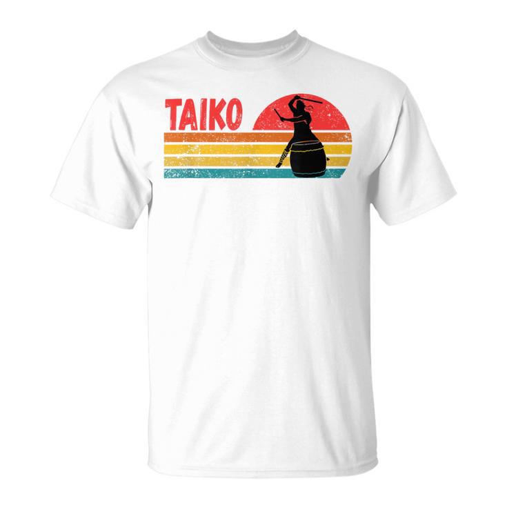 ヴィンテージサンセット太鼓ドラマー Tシャツ