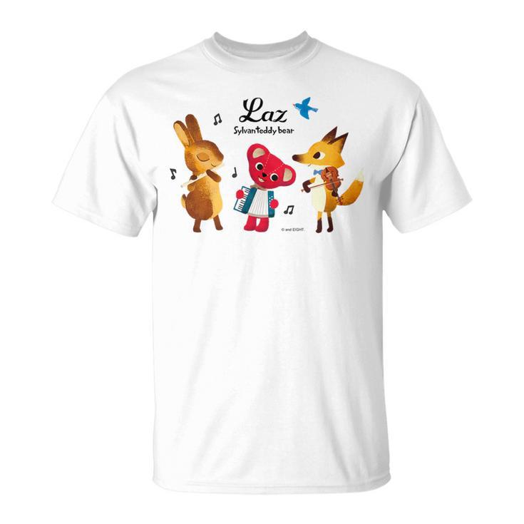 森のぬいぐるみラズ 森の音楽隊 Tシャツ