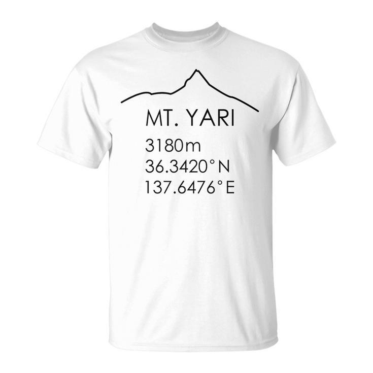 槍ヶ岳 緯度経度 標高 山好き 登山好き 登山家 山登り 日本名山 おもしろ ネタ 山オタク Tシャツ