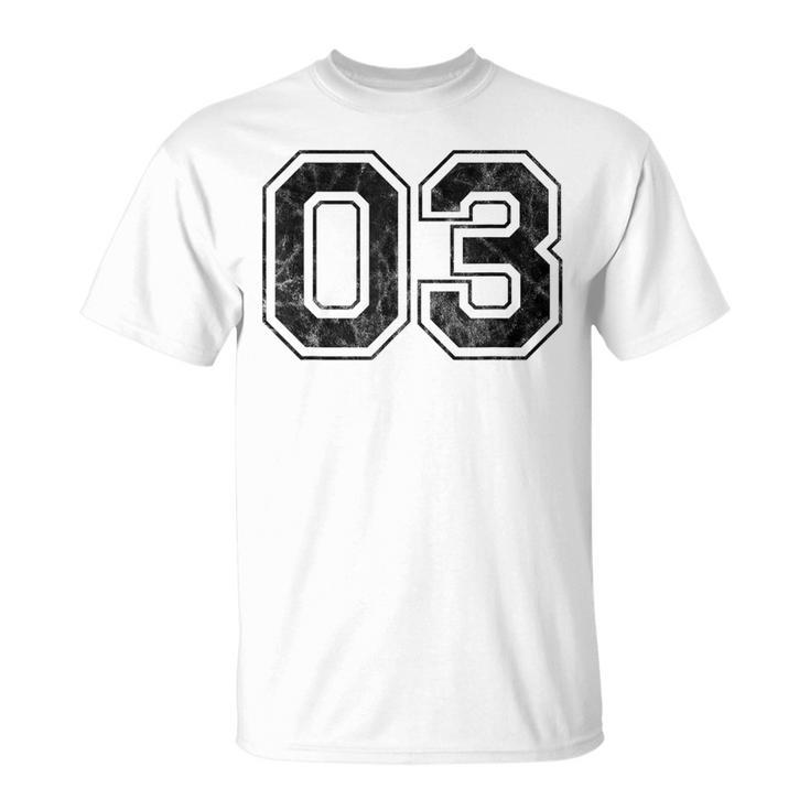 番号03 Tシャツ