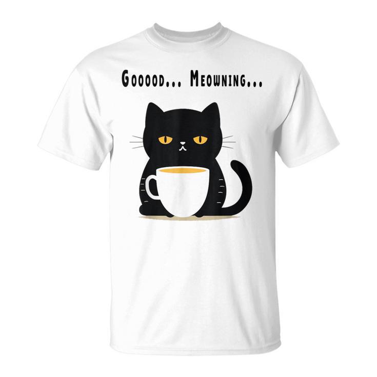 疲れた黒猫 – 月曜日の気分そのまま Tシャツ