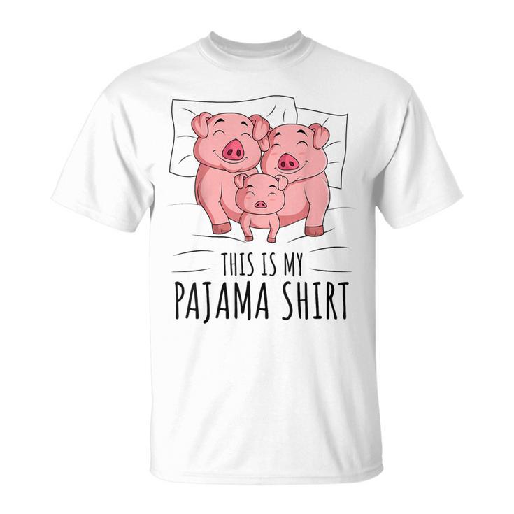 眠っている豚が大好きな豚のパジャマ。 Tシャツ