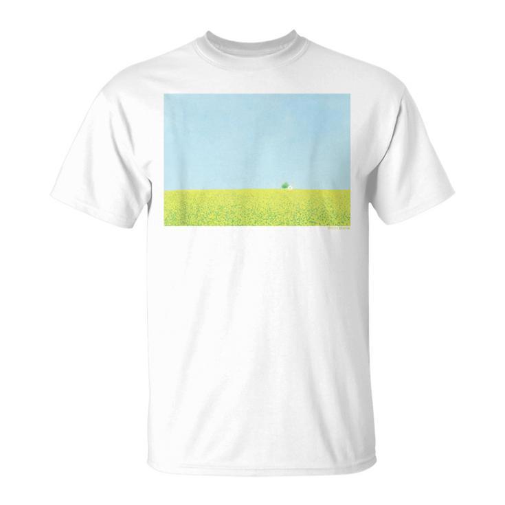 詩とメルヘン 葉祥明 タンポポ畑 Tシャツ
