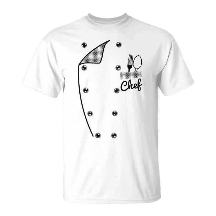 面白いシェフコスチュームジャケット。フェイク料理人のユニフォーム。楽しいギフト。 Tシャツ