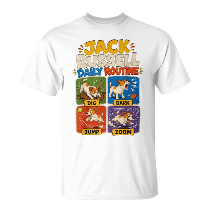 面白いジャックラッセル犬の日常的な贈り物。 Tシャツ