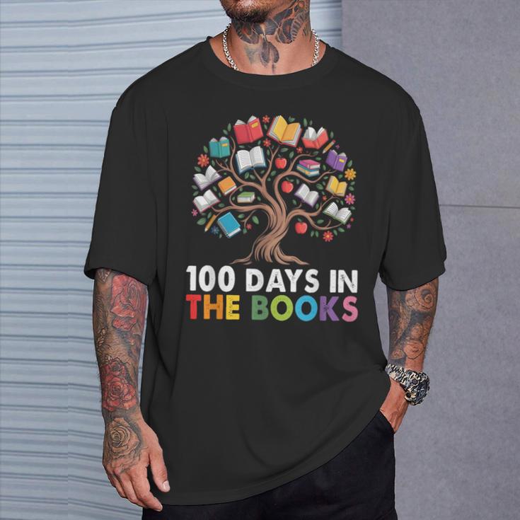 100 Days In The Books Reading Teachers Librarians School T-Shirt Gifts for Him