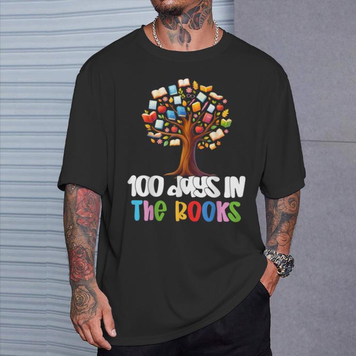 100 Days In The Books Tree Of Knowledge 100th Day Of School T-Shirt Gifts for Him
