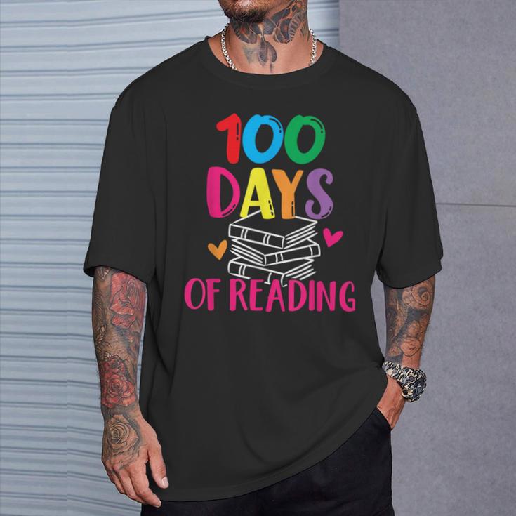 100 Days Of School Reading English Teacher Books Stack T-Shirt Gifts for Him 100 Days Of School Reading English Teacher Books Stack T-Shirt Gifts for Him