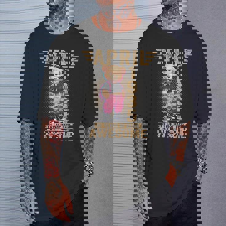 1935年4月 91歳の誕生日 91歳のテディベア Being Awesome Tシャツ 彼への贈り物