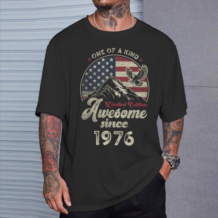 1976 愛国的なイーグル、50歳の誕生日、アメリカ国旗 愛国的 Tシャツ 彼への贈り物