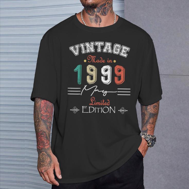 1999年5月生まれ ヴィンテージ Happy Birthday 25歳 Tシャツ 彼への贈り物