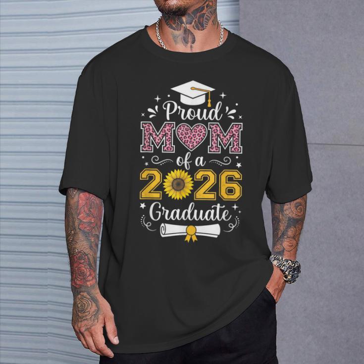 2026年卒業生シニアヒマワリヒョウの心臓の誇り高き母 Tシャツ 彼への贈り物