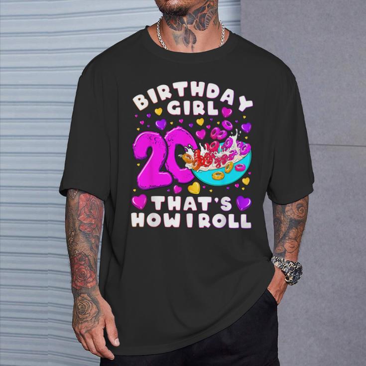 20歳のバースデーガール、20年目のフルーツコーンループス、背番号20 Tシャツ 彼への贈り物