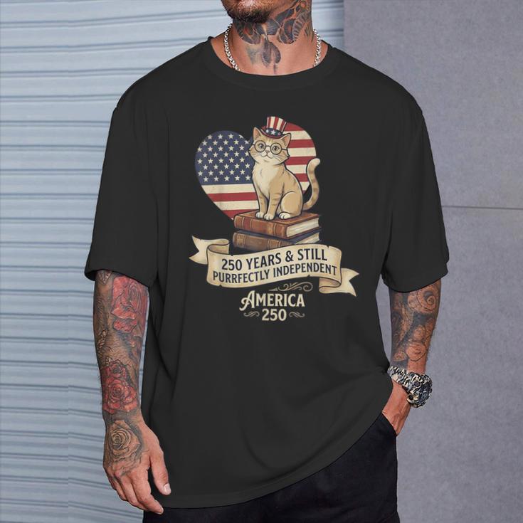 250 Anniversary USA Shirt Book Cute Cat 4th Of July T-Shirt Gifts for Him 250 Anniversary USA Shirt Book Cute Cat 4th Of July T-Shirt Gifts for Him