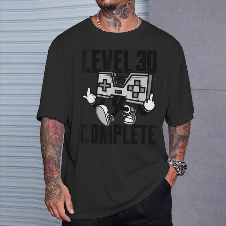 30歳の誕生日に贈るレベル30コンプリート衣装 30年目のゲーマー Tシャツ 彼への贈り物