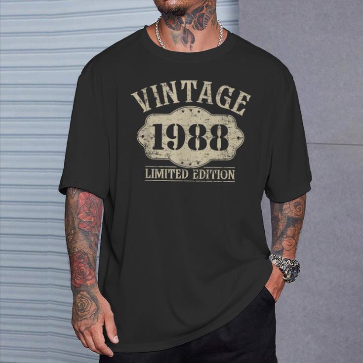 38 Cumpleaños Nacido 1988 Edición Limitadaintage 1988 Camiseta unisex Regalos para él