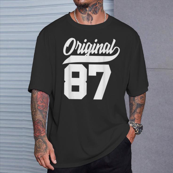 39Geburtstag Geschenk Mann Frau Original Jahrgang 1987 T-Shirt Geschenke für Ihn