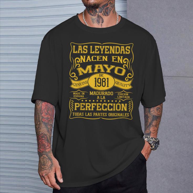 45 Años Cumpleaños Las Leyendas Nacen En Mayo De 1981 Camiseta unisex Regalos para él