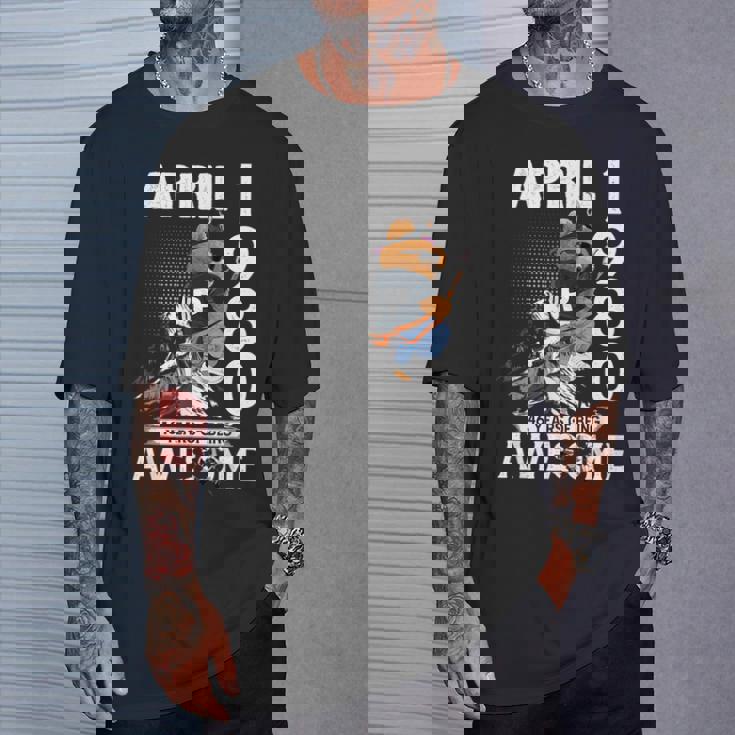 46Th Birthday Legends April 1980Intage 46 Years Old Tシャツ 彼への贈り物