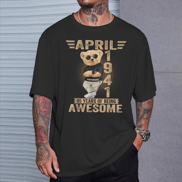 4月 85歳の誕生日 男性 女性 1941 素晴らしいテディベア Tシャツ 彼への贈り物