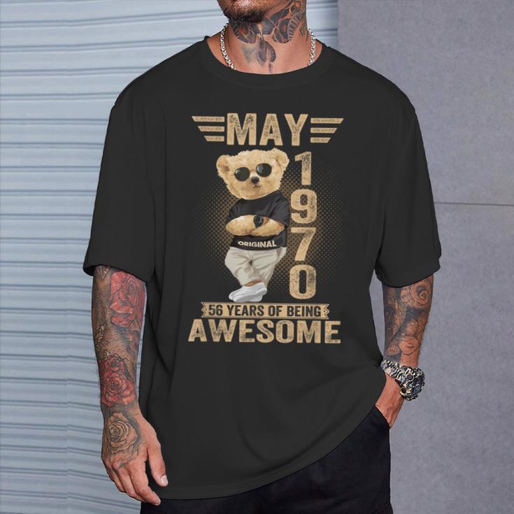 5月56日 誕生日 男性 女性 1970年 素晴らしいテディベア Tシャツ 彼への贈り物