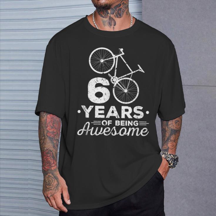 60 Years Of Being Awesome ロードバイク・サイクリングバイシクル Tシャツ 彼への贈り物