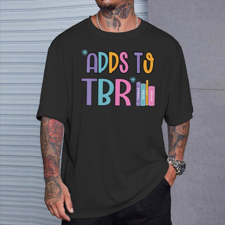Adds To TBR Book Lover Tee T-Shirt Gifts for Him
