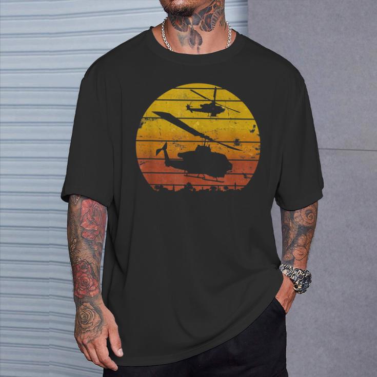 Ah-1Ziper Attack ヘリコプター イラク砂漠 サンライズ ビンテージ Tシャツ 彼への贈り物