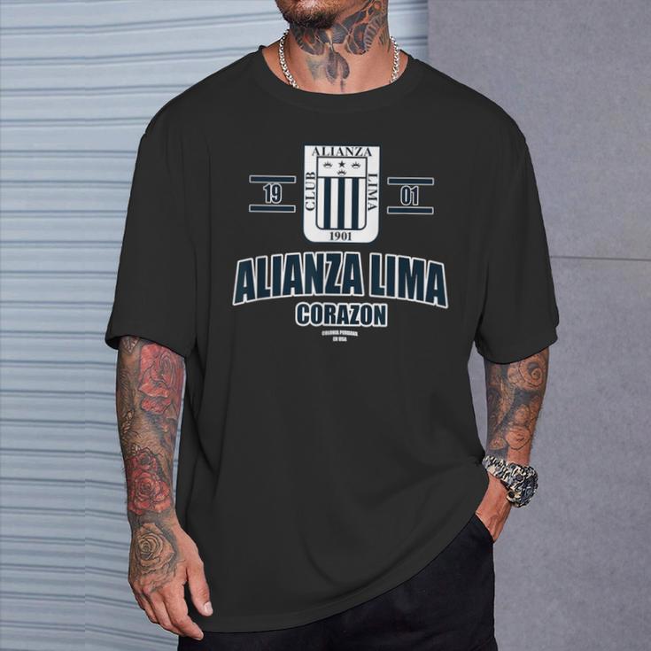 Alianza Lima Peru メンズ レディース サッカー ペルーエスクード Tシャツ 彼への贈り物